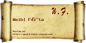 Weibl Fáta névjegykártya